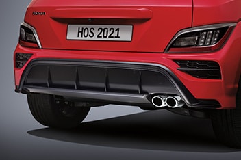 N Line specific rear bumper with twin tip muffler