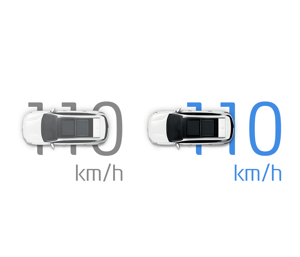 نظام تثبيت السرعة الذكي القائم على الملاحةيقوم نظام تثبيت السرعة الذكي القائم على الملاحة بإبطاء السيارة تلقائيًا عند الاقتراب من المنحنيات، مما يساعد في القيادة الآمنة. فيما يعود إلى سرعته المحددة مسبقًا بعد اجتيازها.