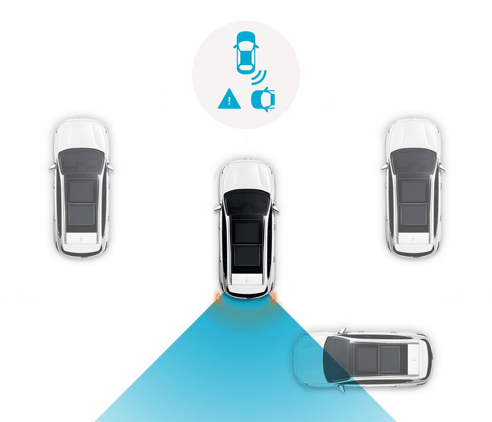 Rear Cross-Traffic Collision-Avoidance Assist (RCCA)

Santa Fe warns the driver if a collision risk is detected from the left or right side of the vehicle while reversing. If the risk increases even after the warning, RCCA helps to stop the vehicle.