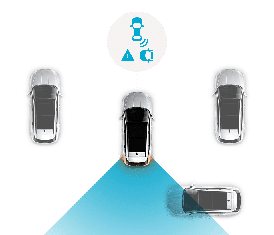 Rear-Cross-Traffic Collision-Avoidance Assist (RCCA)
The New Tucson warns the driver if a collision risk is detected from the left or right side of the vehicle while reversing. If the risk increases even after the warning, RCCA helps to stop the vehicle.