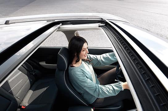 Power tilt-and-slide sunroof    On those beautiful days, you can slide open the power-operated sunroof to experience the joys of open-air driving. A sliding sunshade is included to protect you against the sun.