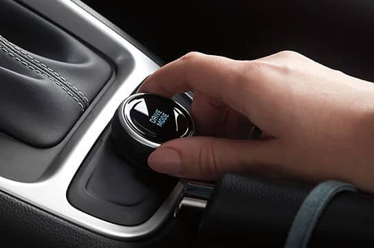 Drive Mode selector

  (With Drive Mode, you’ll enjoy a more engaging driving experience tailored to your own personal preference. The Sport setting lengthens the time intervals between gear shifts to deliver sprightly acceleration. Select Eco mode for shorter intervals between gear shifts to help save fuel.)