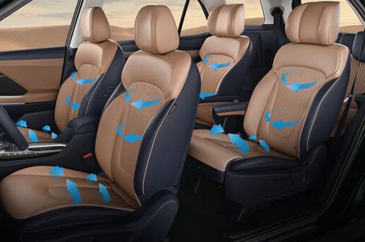 1st & 2nd row ventilated seats